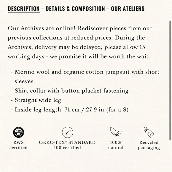 Sezane Olive Green Jumpsuit - Picture 4 of 12